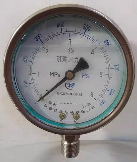 不銹鋼耐震壓力表，YTFN-60/100/150,Y-60BFZ/100BFZ/150BFZ，2.5級，1.6級